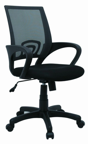 Fotel biurowy ergonomiczny Audra czarny obrotowy z podłokietnikami siatkowy do biura