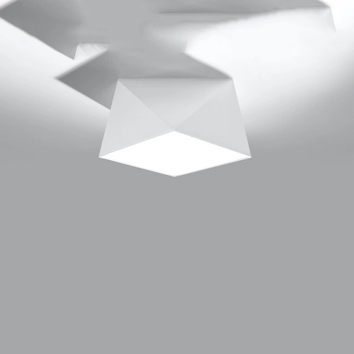 Plafon sufitowy HEXA 25 biały nowoczesny PVC do kuchni, salonu lub sypialni Sollux