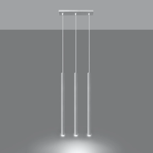 Lampa wisząca Pastelo 3 biała nowoczesna nad stół i wyspę do kuchni i jadalni