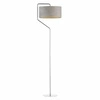 Lampa podłogowa TESALLIA GOLD szara glamour z welurowym abażurem do salonu i sypialni Lysne