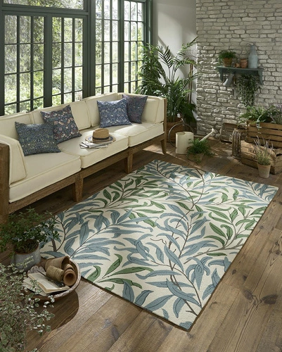 Dywan zewnętrzny Willow Boughs Leafy Arbour 140x200 klasyczny do tarasu i ogrodu łatwoczyszczący