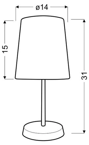 Lampa stołowa Gala lampka 1x40W E14  zielona