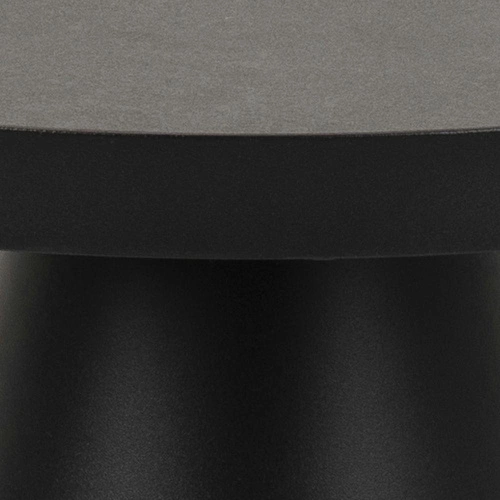 Stolik kawowy Soli okrągły czarny nowoczesny szklany do salonu Actona 45 cm