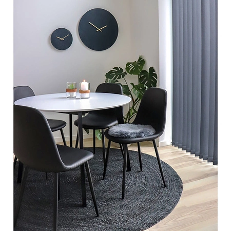 Krzesło Stockholm czarne PU/ czarne outlet