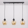 Lampa wisząca Aspa czarny 3x40W E27  klosz brązowy