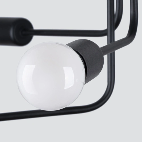 Żyrandol nowoczesny NORAH 6 czarny metalowy do salonu i jadalni 68 cm