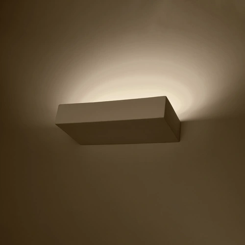 Kinkiet ścienny ceramiczny TAUGAN Sollux biały nowoczesny do salonu i sypialni 2xG9