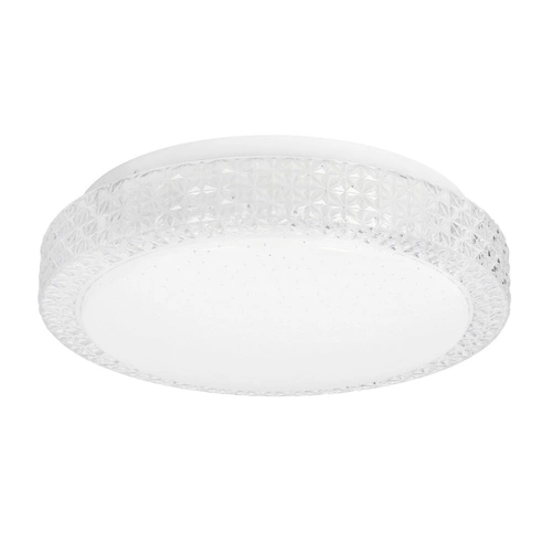 Lampa sufitowa Rabel plafon bezbarwny 12W LED 4000K 27cm klosz biały