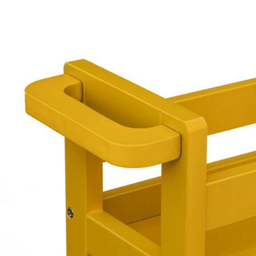 5five simply smart Colors nowoczesny pojemny wózek na kółkach 3-poziomowy musztardowy do kuchni