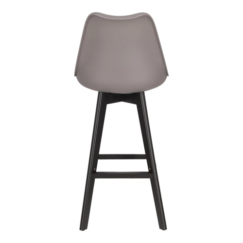 Hoker z oparciem Norden szary nowoczesny drewniany do kuchni i wyspy Intesi 75 cm