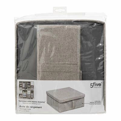 Pudełko materiałowe do regału Orga 31x15 cm beżowe z uchwytem 5five Simply Smart