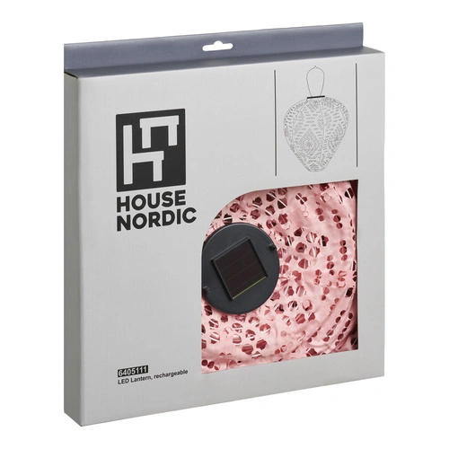 Lampion ogrodowy Greatham różowy solar LED IP44 House Nordic na taras