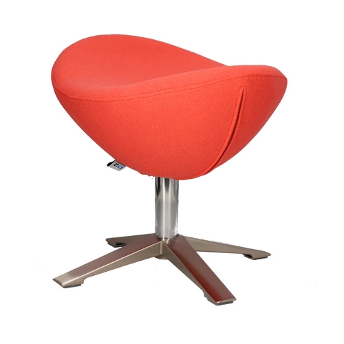 Podnóżek obrotowy Jajo Soft D2.DESIGN tapicerowany koralowy do salonu inspirowany Egg