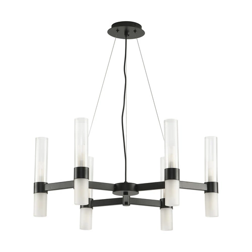 Lampa sufitowa CANDELA-6 czarna minimalistyczna do salonu i jadalni Step into Design 70 cm