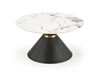 Stolik kawowy Javin M okrągły biały marmur 80 cm nowoczesny glamour do salonu Intesi