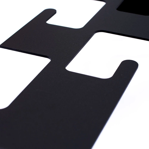 Wieszak ścienny metalowy Zip czarny nowoczesny do przedpokoju i garderoby Intesi