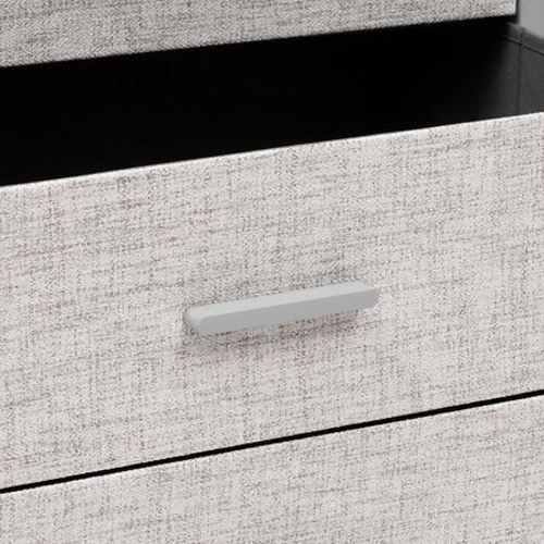 Komoda Granite szara z 4 szufladami na nóżkach nowoczesna do salonu i sypialni 64 cm 5five