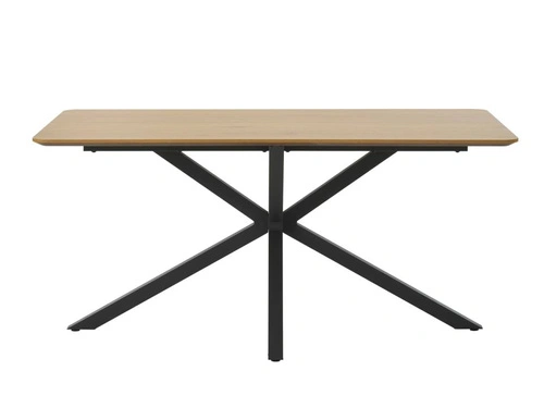 Stół do jadalni Cesura 160x90 w naturalnym dębie z czarnymi nogami