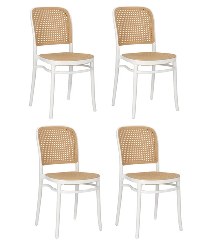 Zestaw 4 krzeseł Antonio białe