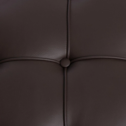 Fotel wypoczynkowy BA1 skóra naturalna z podnóżkiem inspirowany Barcelona do salonu