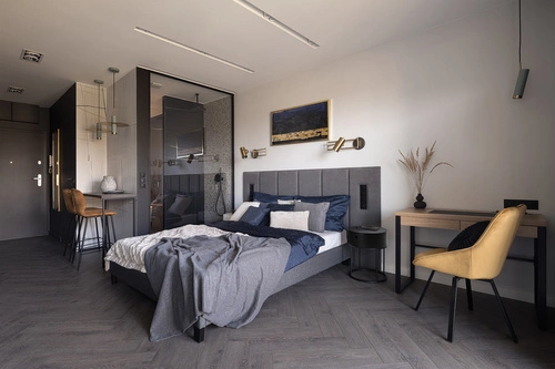 Szafka nocna Polo 40 cm czarna z okrągłym blatem, nowoczesny design Actona