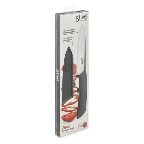 Nóż ceramiczny 5five Zirco 15 cm do warzyw i mięsa nowoczesny z etui czarny