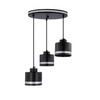 Lampa wisząca Wama czarny 3x40W E27  klosz czarny+srebrny