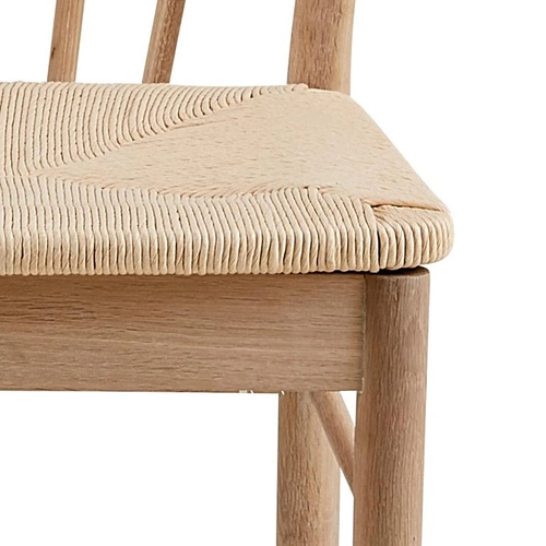 Krzesło drewniane z podłokietnikami Cassandra Actona do jadalni skandynawskie boho naturalne