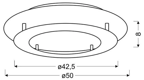 Lampa sufitowa Merle plafon 50 24W LED  3000K biały