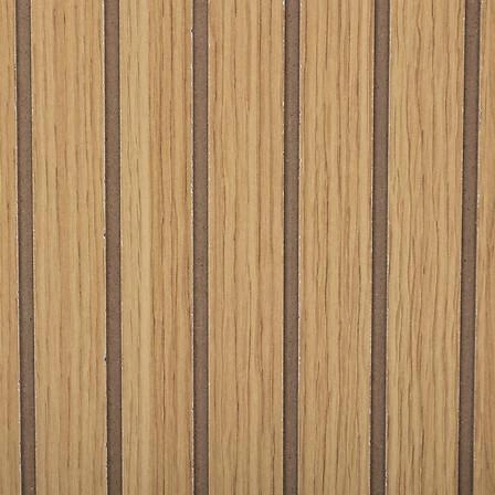 Komoda Tasso ryflowana naturalna 120 cm na złotych nogach do salonu nowoczesna Atmosphera