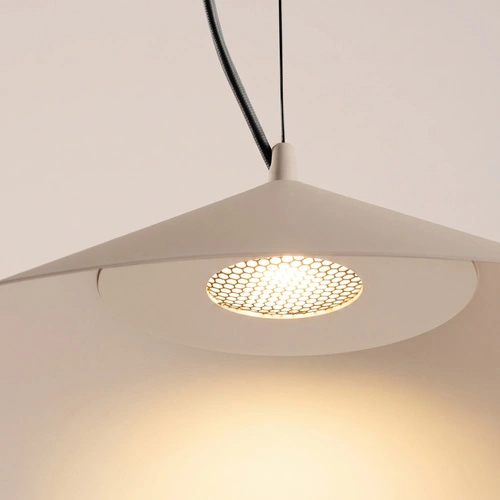 Lampa wisząca FINT LED taupe do salonu nowoczesna regulowana