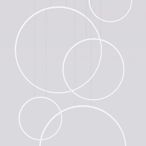 Lampa wisząca LED RIO 5 biała nowoczesna do salonu i jadalni Thoro 5-punktowa