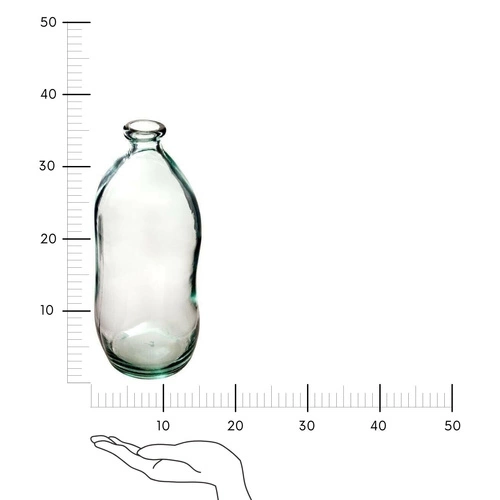 Szklany wazon na kwiaty Dame J 35 cm transparentny nowoczesny do salonu Atmosphera