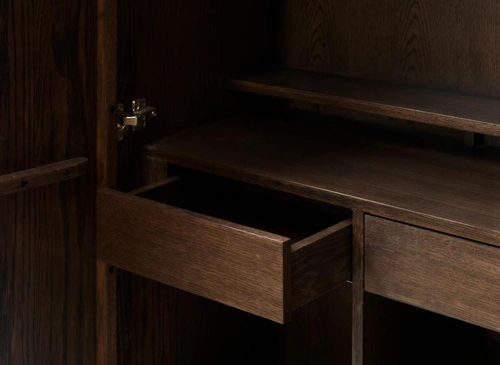 Komoda Latina wysoka barek z szufladami dąb espresso do salonu