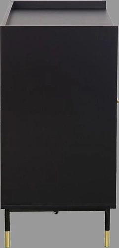 Komoda Tedy czarna glamour z szufladami 80 cm nowoczesna komoda do salonu lub sypialni