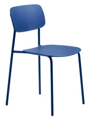 Krzesło Kirkland do jadalni i kuchni nowoczesne kobaltowe sztaplowane