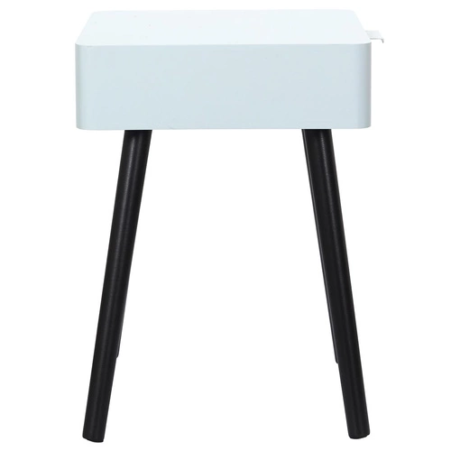 Szafka nocna Intesi Padano błękitna z szufladą, 35 cm szerokości – skandynawski minimalizm do sypialni