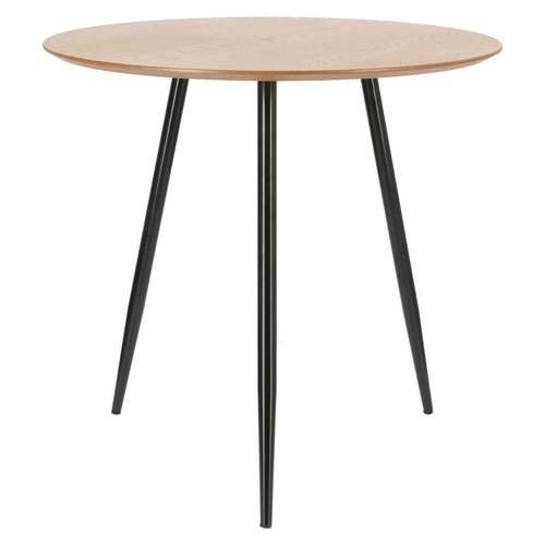 Stół Sottile 80cm naturalny/czarny okrągły