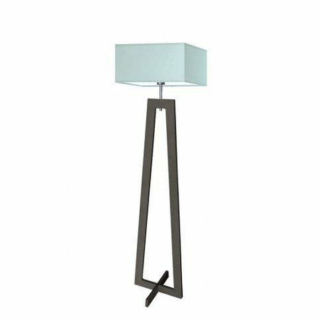 Lampa podłogowa JAWA abażur miętowy stelaż hebanowy
