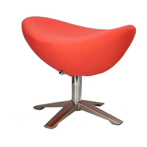Podnóżek obrotowy Jajo Soft D2.DESIGN tapicerowany koralowy do salonu inspirowany Egg