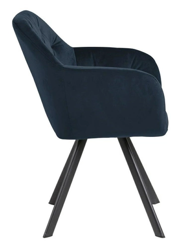 Krzesło Lola VIC Navy Blue tapicerowane