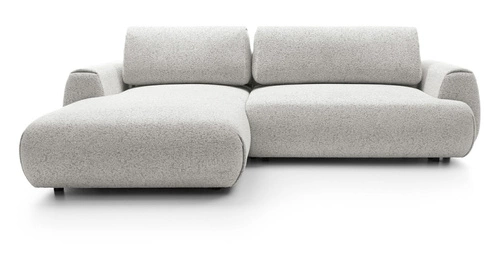 Narożnik z funkcją spania Ljung lewy szary nowoczesny z pojemnikiem do salonu Intesi