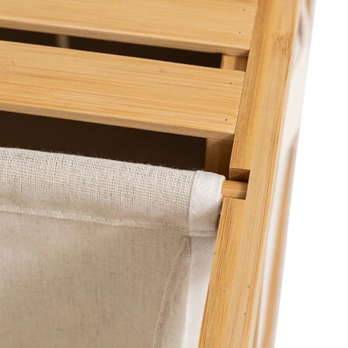 Bambusowa komoda łazienkowa Tidy Box 5five simply smart z koszem na pranie i szufladami