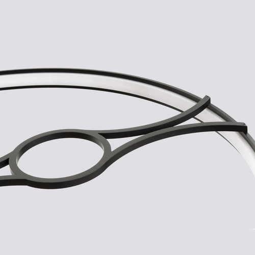 Żyrandol LED RIO BIO 78 czarny nowoczesny do salonu i jadalni aluminium 78 cm