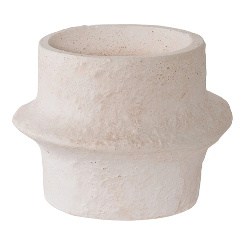 House Nordic zestaw 2 cementowych świeczników białych do salonu i jadalni