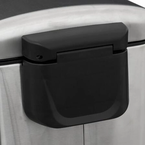 Ariane Slim 30l nowoczesny metalowy kosz na śmieci do kuchni z pedałem srebrny 5five