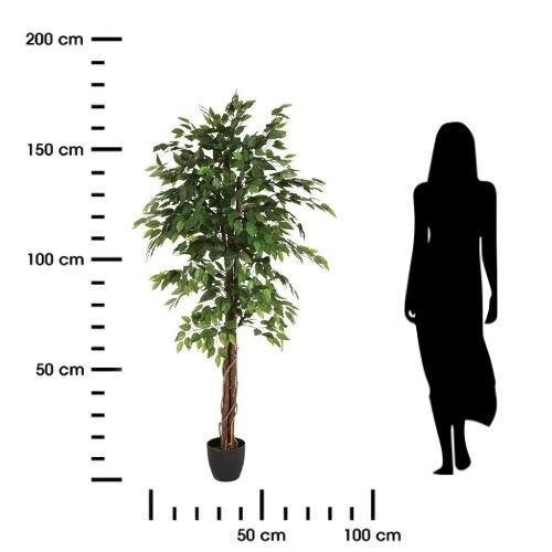 Duże sztuczne drzewo Fikus Atmosphera 185 cm jak prawdziwe do salonu w doniczce