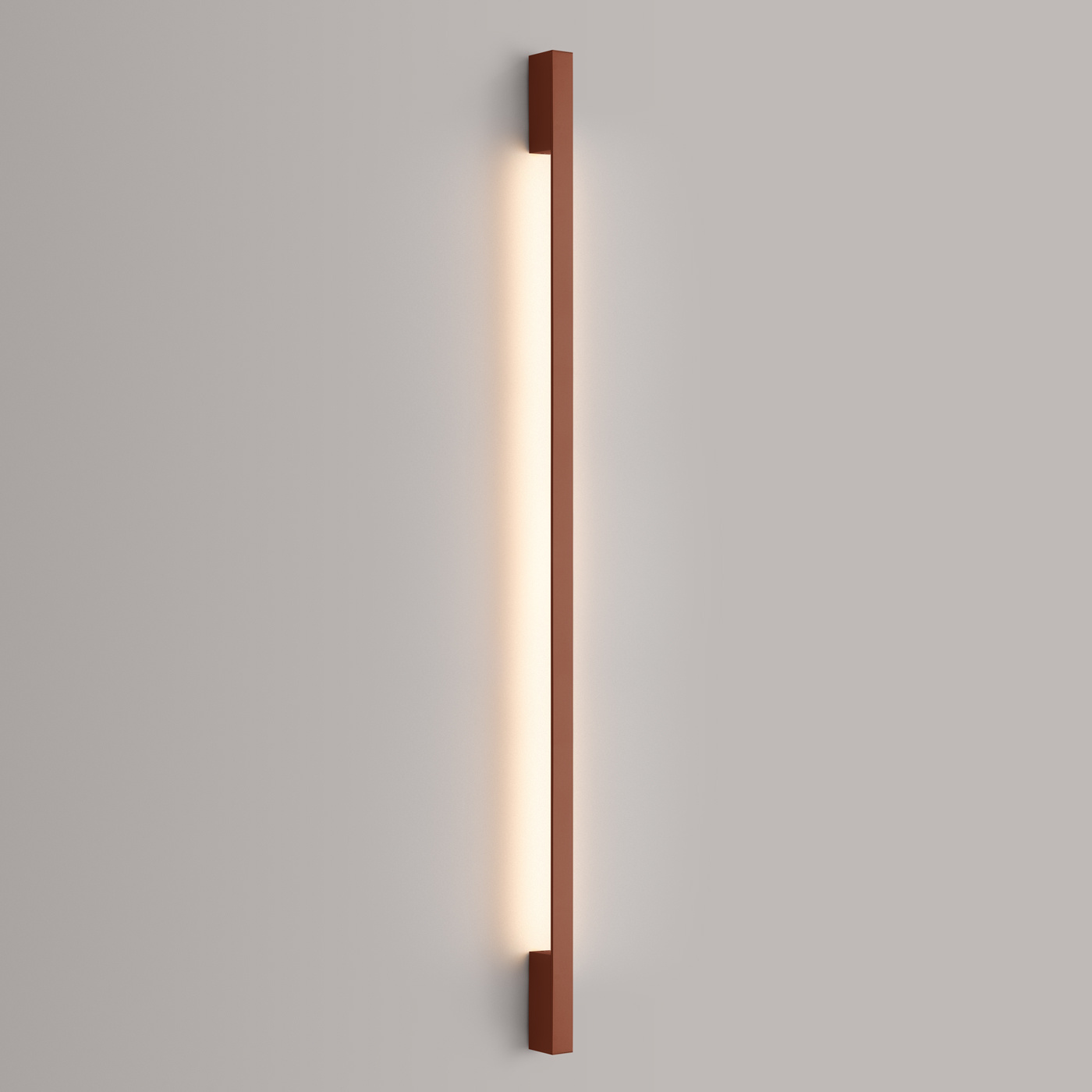 Kinkiet ścienny LED SAPPO 150 nowoczesny czerwony do salonu i sypialni aluminium 150 cm