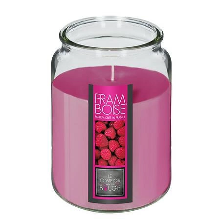 Świeca sojowa zapachowa Nina Atmosphera malina w szkle różowa na prezent 510g