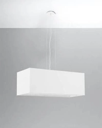 Żyrandol SANTA BIS 80 biały nowoczesny lampa wisząca do salonu i jadalni 3-punktowa